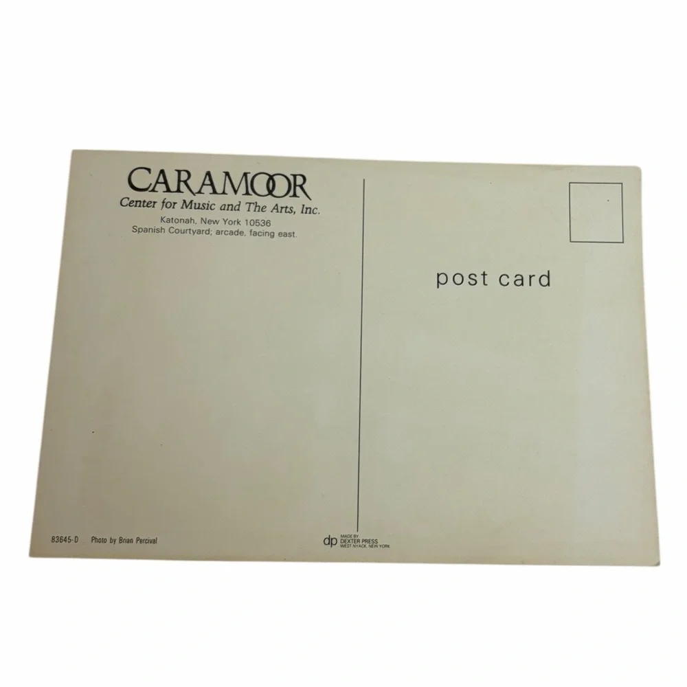 Vintage Caramoor Center Postcard - Katonah NY - Ornate Spanish Bedroom Interior